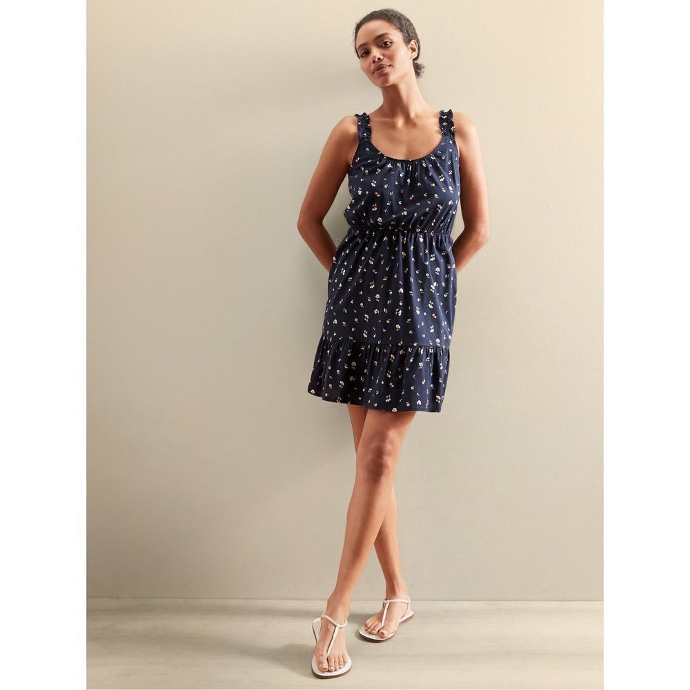 Banana Republic Dress Women’s Size XL Floral Fit & Flare Mini Dress Blue NWT